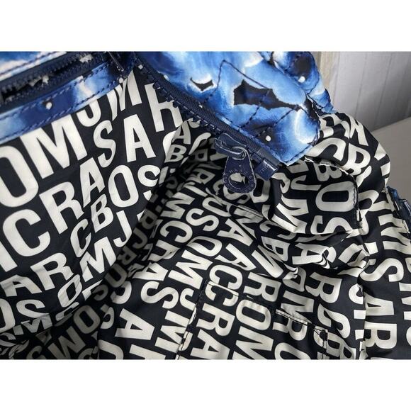 MARC BY MARC JACOBS Bright Blue Baby Travel Weekender Shopper Tote Bag Floral - Picture 4 of 10